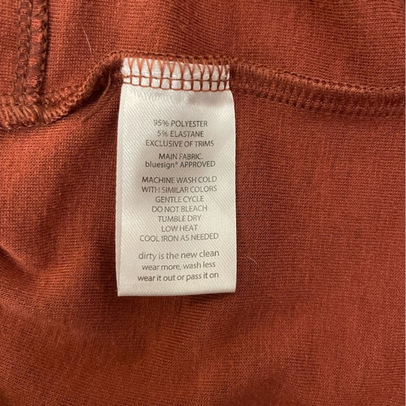 Toad&Co Long Sleeve Intermossa Hooded Dress in Burnt Orange Brown. Size L - Picture 5 of 6